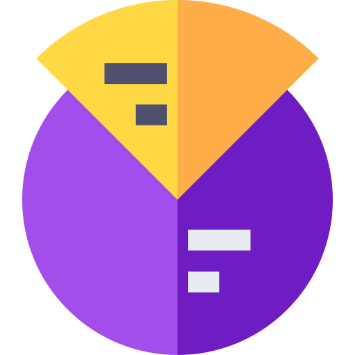 kuchendiagramm Basic Straight Flat icon