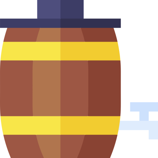 barril de cerveza Basic Straight Flat icono