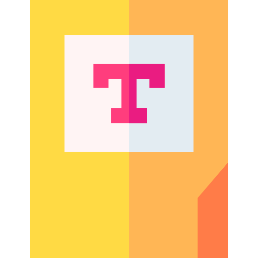 text Basic Straight Flat icon