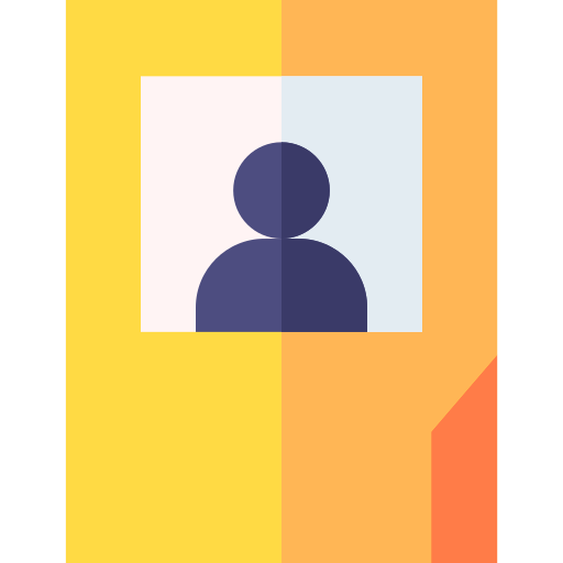 persoonlijke informatie Basic Straight Flat icoon