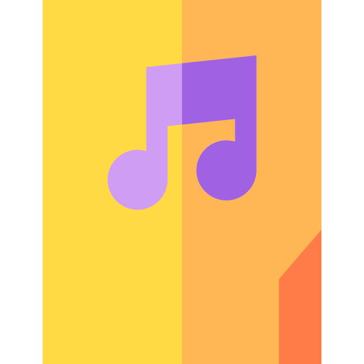 muziek Basic Straight Flat icoon