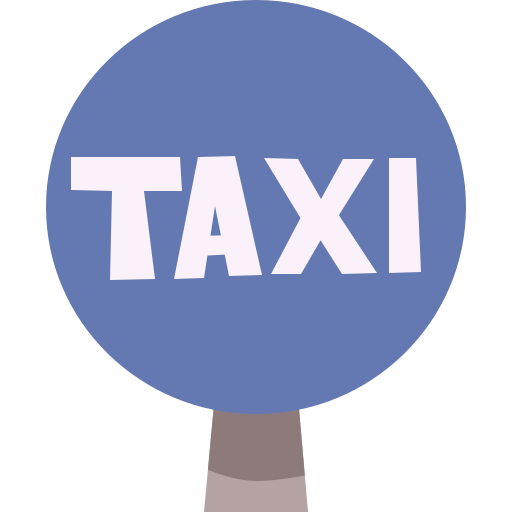 Такси Cartoon Flat иконка
