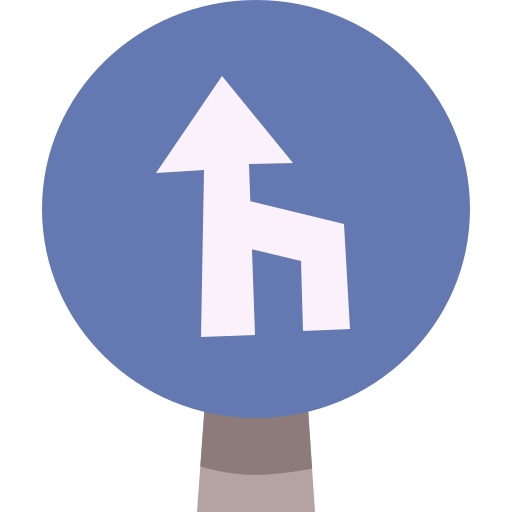 señal de tráfico Cartoon Flat icono