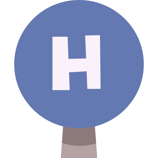 hospital Cartoon Flat icono