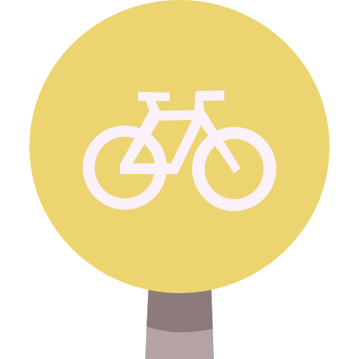 bicicletta Cartoon Flat icona