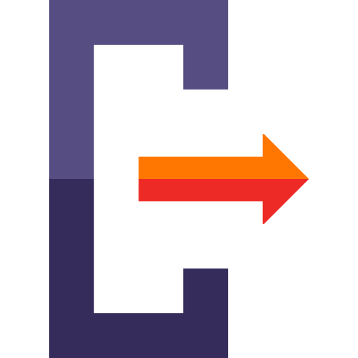 Logout Basic Straight Flat icon