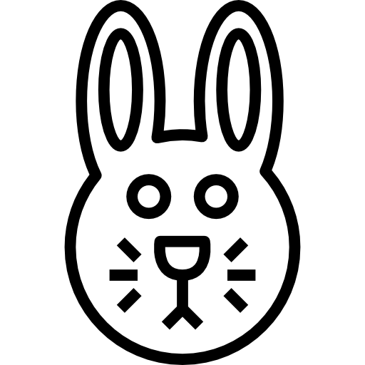 coniglietto di pasqua kank Lineal icona
