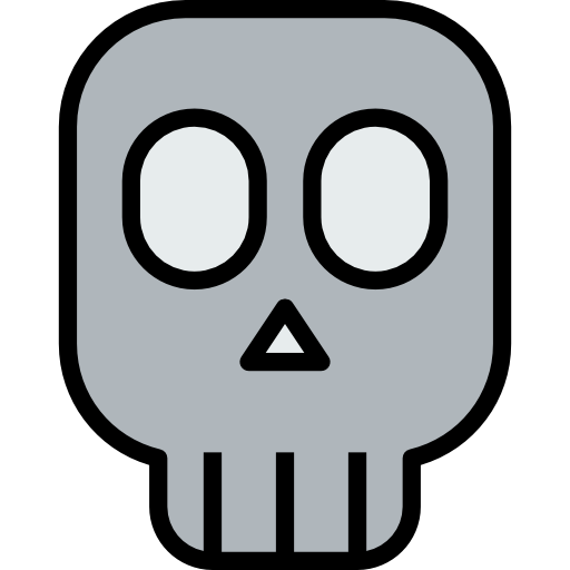 Skull kank Lineal Color icon