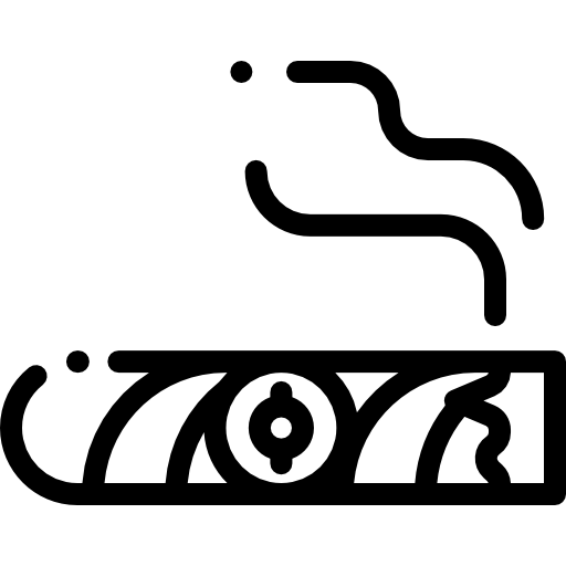 cygaro Detailed Rounded Lineal ikona
