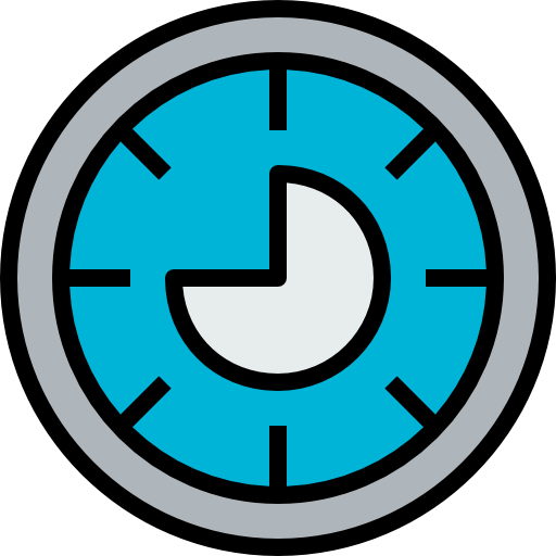 Wall clock kank Lineal Color icon