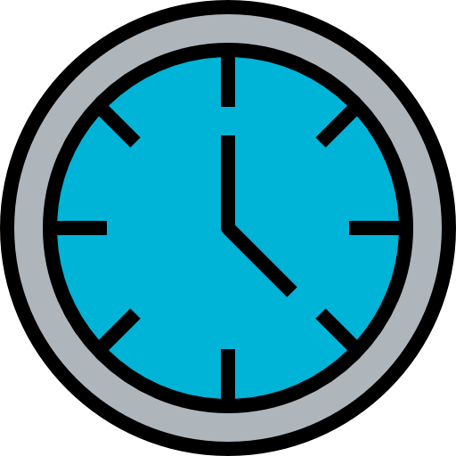 Wall clock kank Lineal Color icon