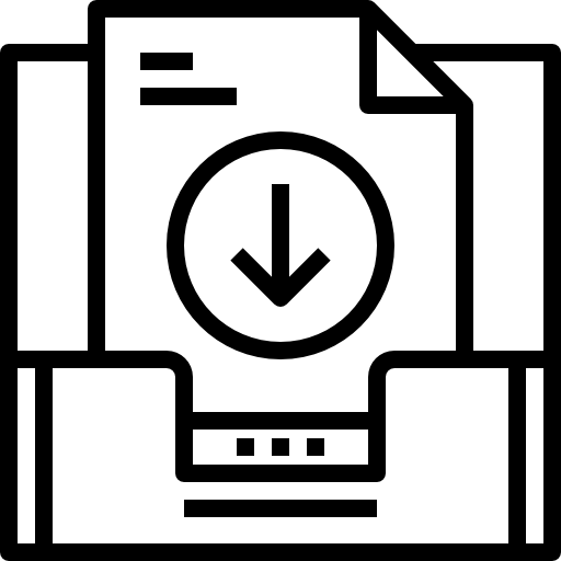 bandeja de entrada kank Lineal icono