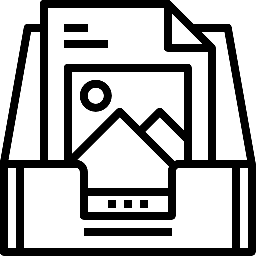 bandeja de entrada kank Lineal icono