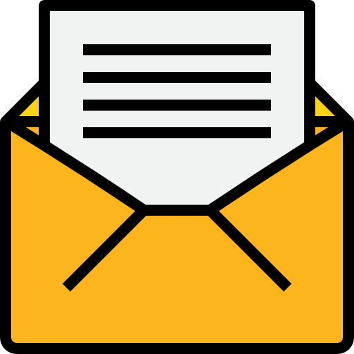 e-mail kank Lineal Color ikona