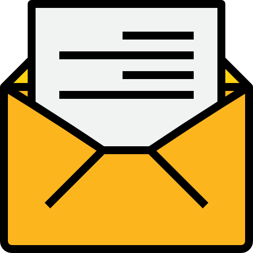 email kank Lineal Color icon