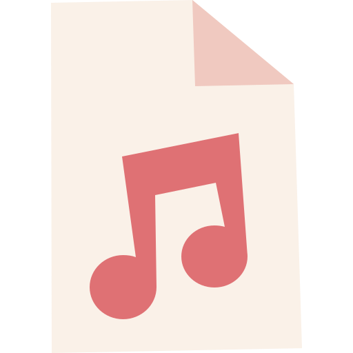 Music file Cartoon Flat icon