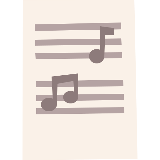Music sheet Cartoon Flat icon