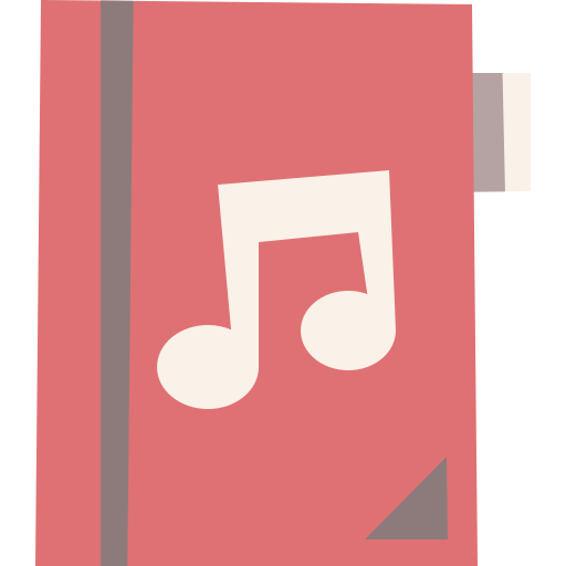 muziekboek Cartoon Flat icoon