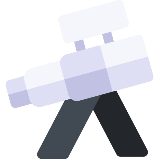 망원경 Basic Rounded Flat icon