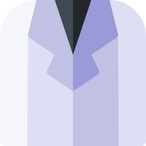 biały płaszcz Basic Rounded Flat ikona