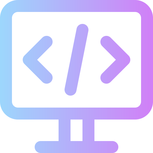 programación web Super Basic Rounded Gradient icono