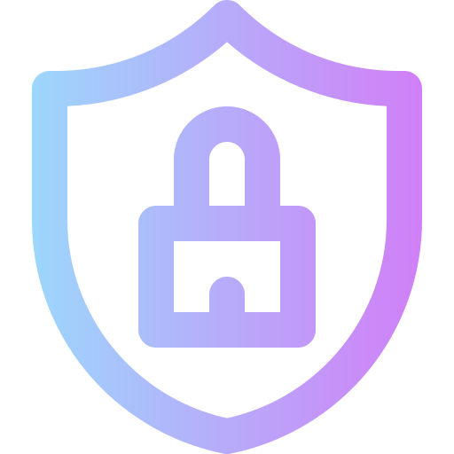 la seguridad cibernética Super Basic Rounded Gradient icono