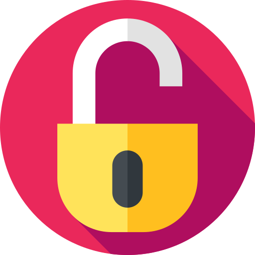 Unlock Flat Circular Flat icon