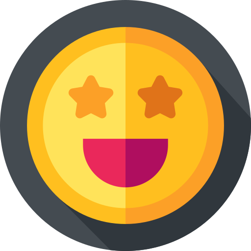 Excited Flat Circular Flat icon