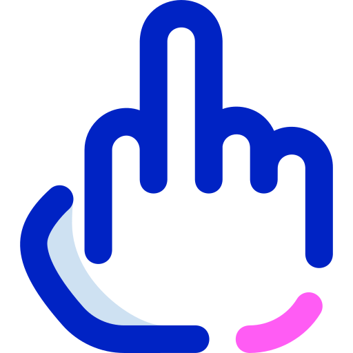Middle finger Super Basic Orbit Color icon