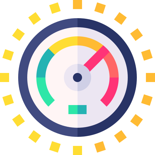 Speedometer Basic Straight Flat icon