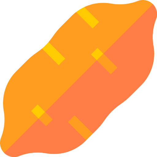 słodki ziemniak Basic Straight Flat ikona
