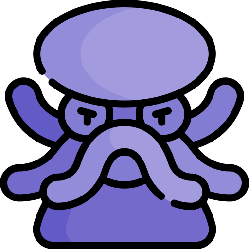 kraken Kawaii Lineal color icono