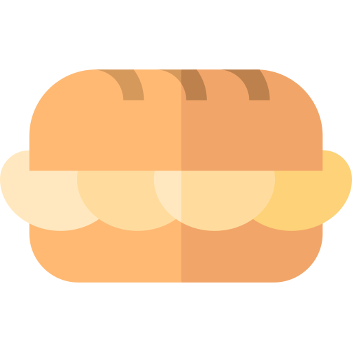 Calamari sandwich Basic Straight Flat icon