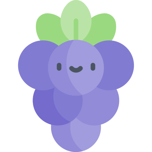 Grapes Kawaii Flat icon