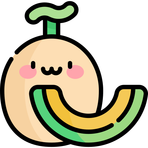 Melon Kawaii Lineal color icon