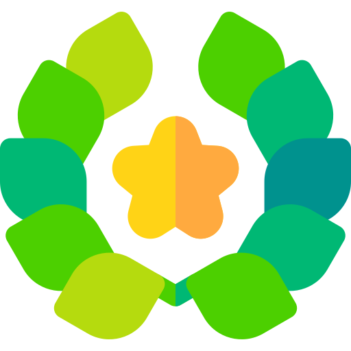 corona de laurel Basic Rounded Flat icono