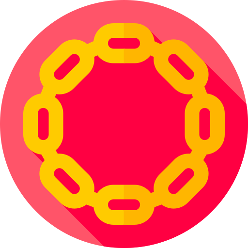 cadena Flat Circular Flat icono
