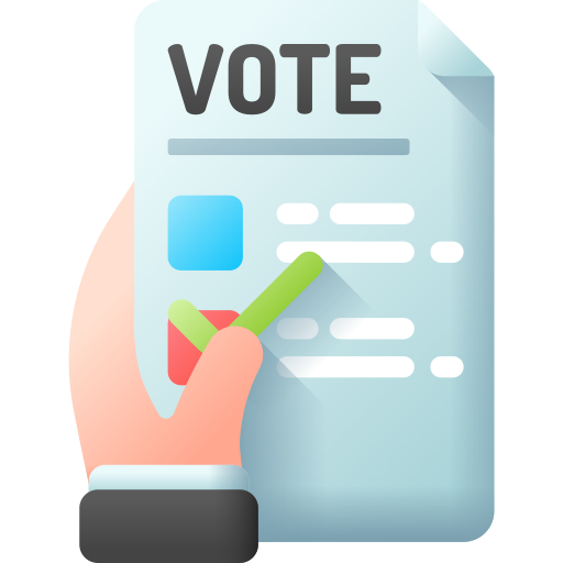 Voting 3D Color icon