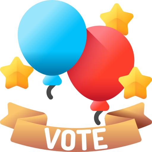 votar 3D Color icono