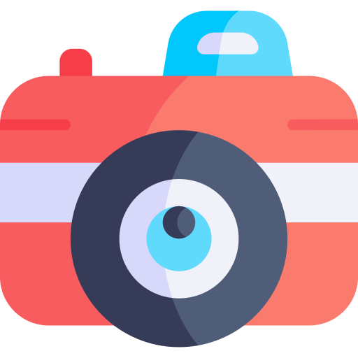 kamera Kawaii Flat ikona