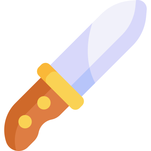 nóż Kawaii Flat ikona
