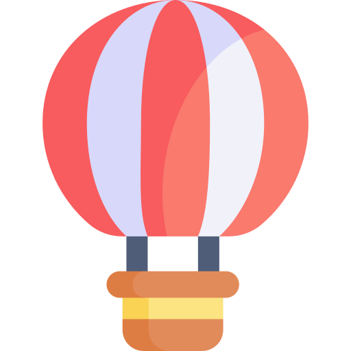 montgolfière Kawaii Flat Icône