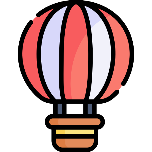 熱気球 Kawaii Lineal color icon