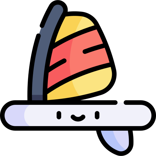 windsurfen Kawaii Lineal color icon