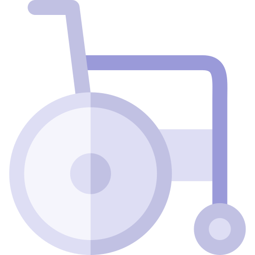 sedia a rotelle Basic Rounded Flat icona