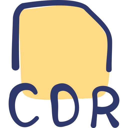 Cdr Basic Hand Drawn Lineal Color icon