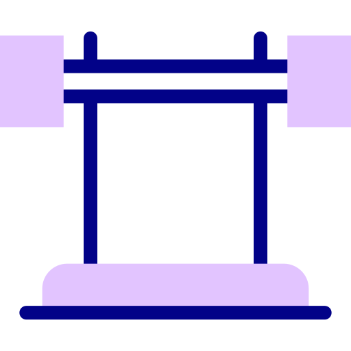 バーベル Detailed Mixed Lineal color icon