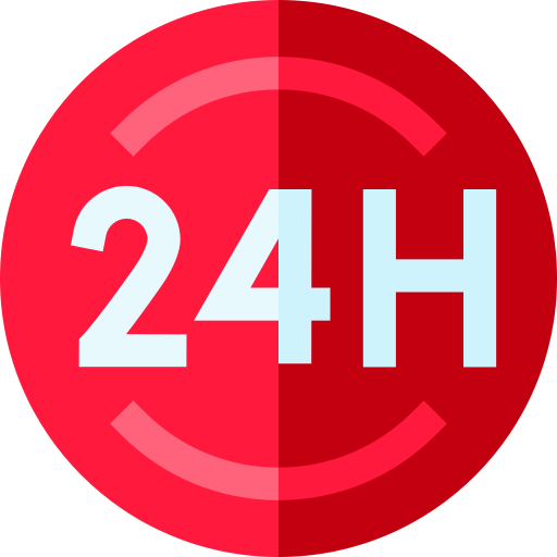 24h Basic Straight Flat icono