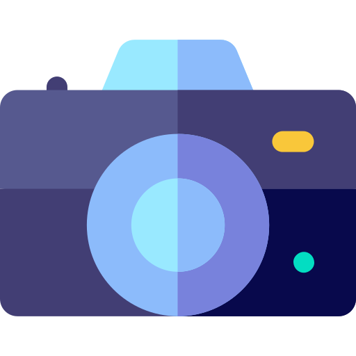 fotocamera Basic Rounded Flat icoon