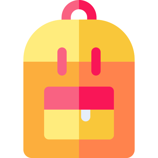 School bag Basic Rounded Flat icon
